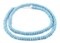 The Bead Chest Baby Blue Glass Donut Beads - 24 Inch Strand of Indonesian Rondelle Java Glass Beads for Crafts & Jewelry Making